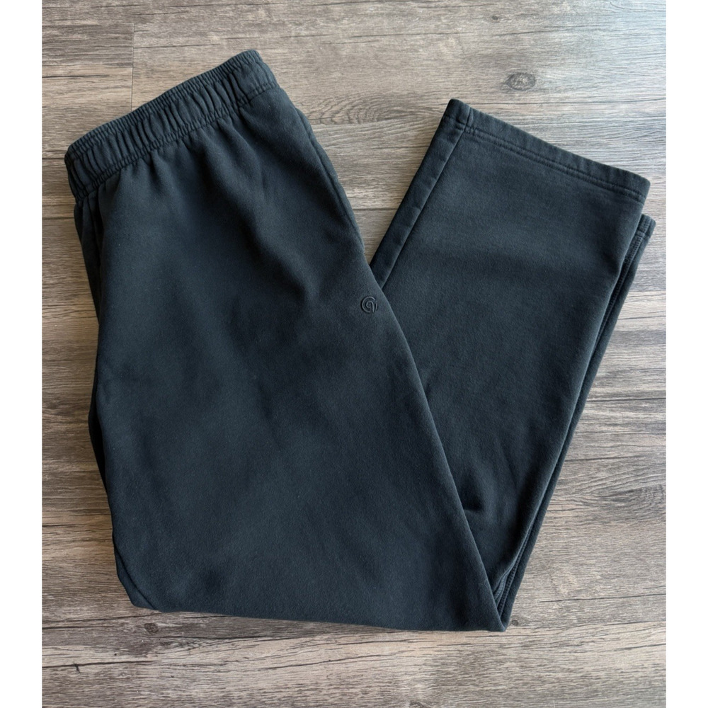 Champion Sweatpants Mens L Black Heavyweight Fleece Straight Leg Drawstring